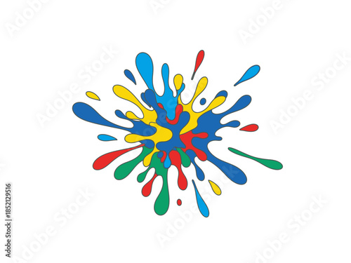 Vibrant Splatter A Burst of Color and Energy in Abstract Design