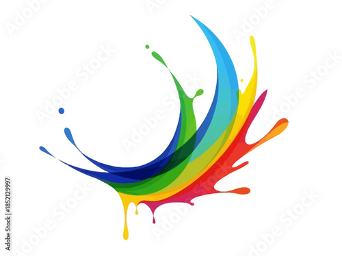 Colorful Splash Arc Illustration