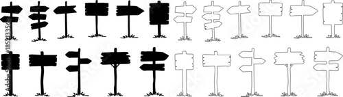 Directional Signs Icons Set
