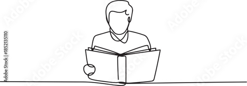 A storyteller is dedicated to creating original stories to grow businesses. Author of various works that help promote a brand or product. one line Icon drawing