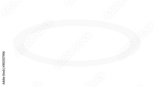 A blank white oval shape against a pure white background, representing emptiness, purity, and simplicity