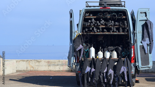 Mobile dive shop on wheels.