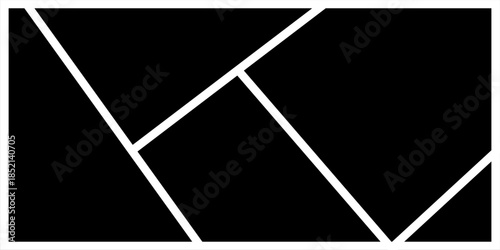 Pictures or photos frame collage. comics page grid layout abstract photo frames and digital photo wall template