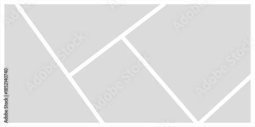 Pictures or photos frame collage. comics page grid layout abstract photo frames and digital photo wall template