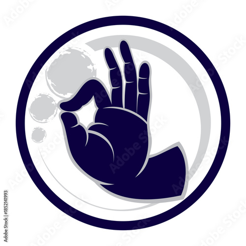 Hand icon illustration. Yoga  hand  closures