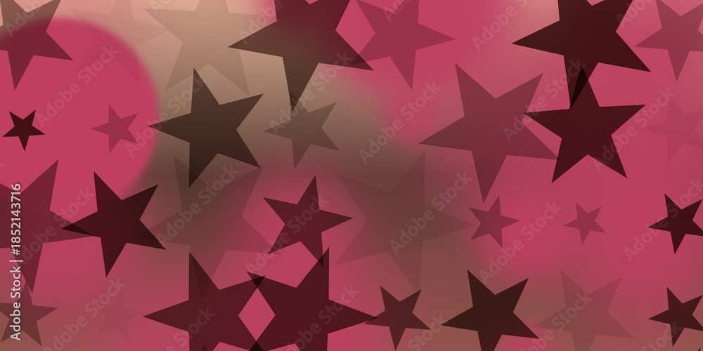 Obraz premium Vibrant Pink Star Pattern