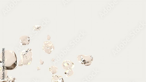 Bubbles on Soft Gradient Background for Beauty and Advertising