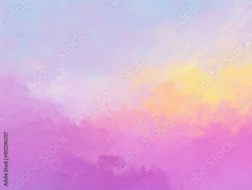 A dreamy pastel horizon blend of pink, purple, and yellow hues evokes serenity, perfect for backgrounds in blogs, social media, or wellness themes, Ideal for artistic or calming designs,