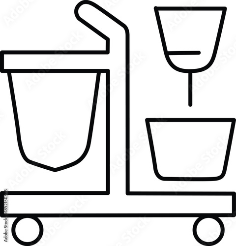 Shopping cart with wine glass Vector