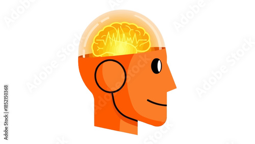 Conceptual illustration depicting advanced artificial intelligence and human cognition, symbolizing innovation, technological advancement, and the future of smart thinking