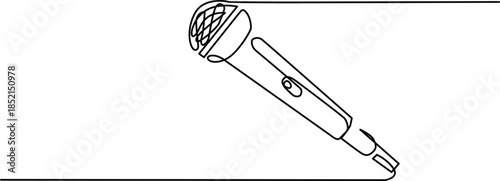 Wireless microphone with on/off switch Vector