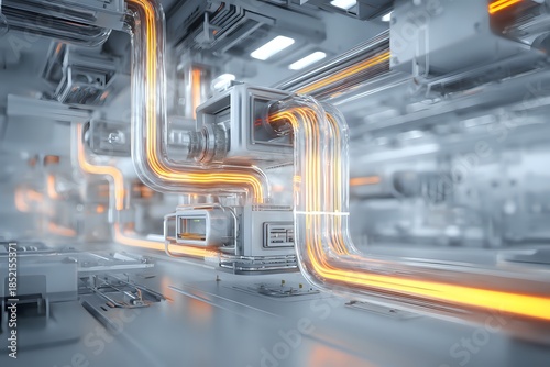 Futuristic Energy System: Intricate Engineering Design 3D Render