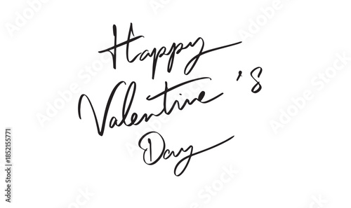 Happy valentine's day text font calligraphy hand written lettering script black color object icon happy valentine's day wedding 14 fourteen day date february month romantic heart love sale valentine 