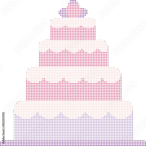 Delicious Tiered Cake Illustration For Celebration And Dessert