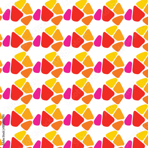 Vibrant Abstract Organic Shapes Seamless Tile