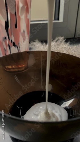 mixing dough in a kitchen