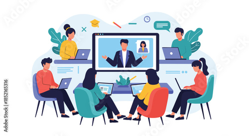 Diverse team collaborating effectively using technology for virtual meetings and project management.