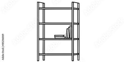 Minimalist Bookshelf Home Decor Silhouette