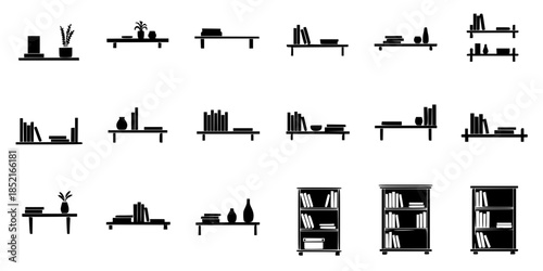 Minimalist Bookshelf Home Decor Silhouette