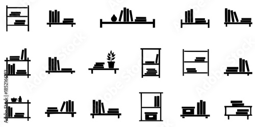 Minimalist Bookshelf Home Decor Silhouette