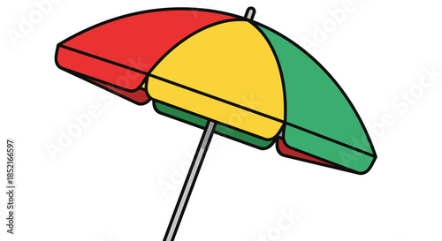 A colorful umbrella to provide shade on a sunny day.