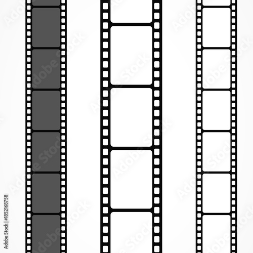 Vertical Film Strip Frame Vector Illustration Isolated