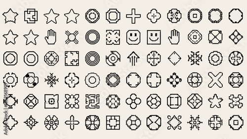 Collection of Abstract Vector Shapes and Elements for Design