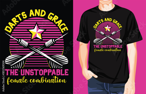  Darts and grace t-shirt design
