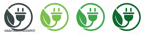 renewable green energy saving icon