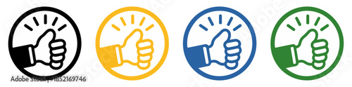 like confirm thumb rating icon set