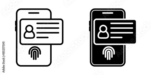 Digital Identity icon set. This icon is ideal for representing digital identity, secure access, and online verification processes. vector illustration on white background