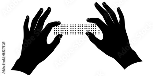 Inclusive Braille Reading Accessibility Silhouette