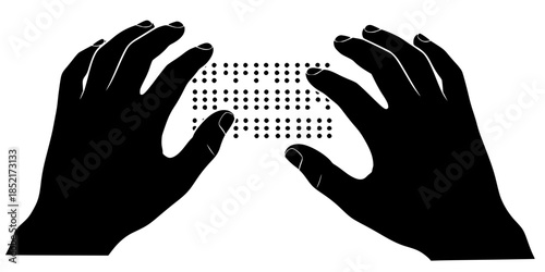 Inclusive Braille Reading Accessibility Silhouette