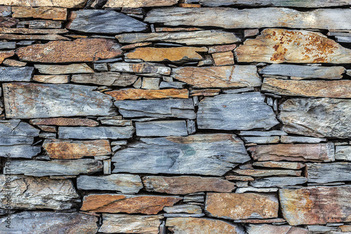 Rustic Dry Stone Wall Texture Background