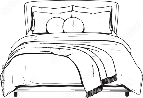 Bedroom Serenity: A cozy bed awaits, draped in soft bedding with plump pillows, creating a haven for rest and relaxation.