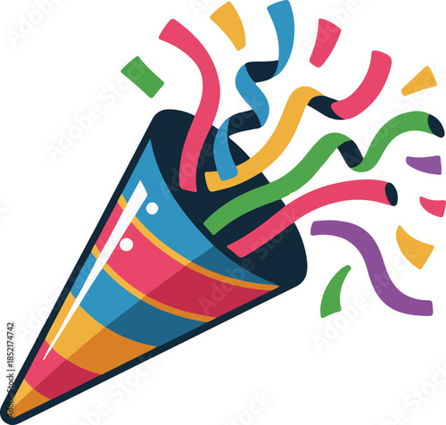Celebration party popper icon
