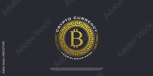 Crypto logo with modern creative element Premium Vector part 2