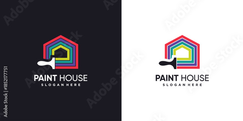 Paint logo with modern creative abstract concept Premium Vector part 1
