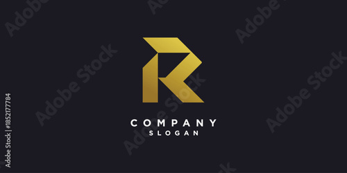 Letter R logo with modern unique style Premium Vector part 2