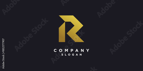Letter R logo with modern unique style Premium Vector part 7