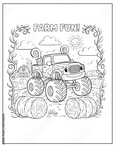 Big Wheel Monster Truck Coloring Page