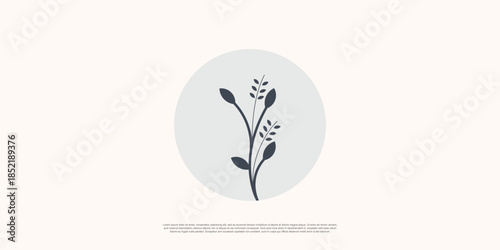 Nature leaves logo collection with minimalism concept Premium Vector part 9
