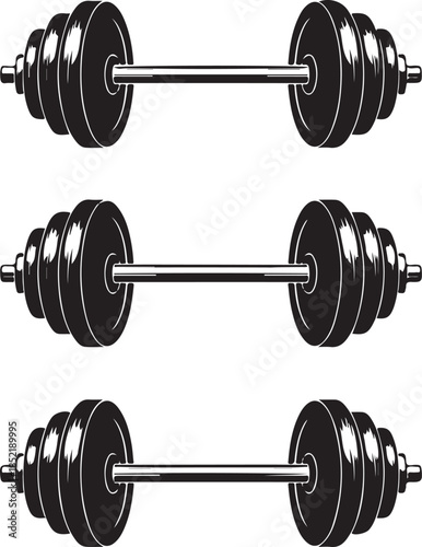 Black dumbbells with metal handles weights exercise