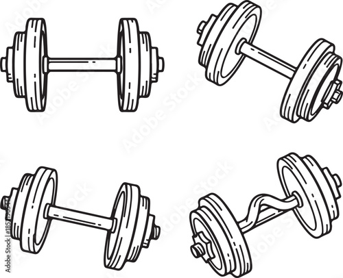 Dumbbell weights exercise
