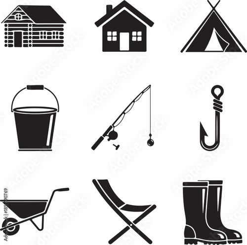 Outdoor and Construction house cabin