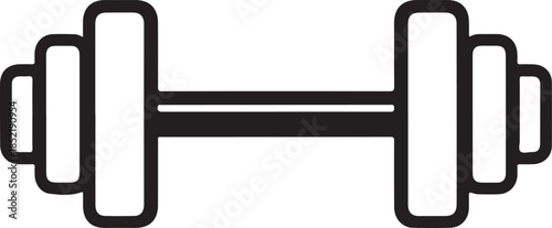 Single black and white of a dumbbell fitness exercise