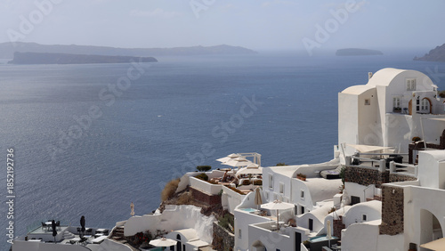 White houses adoring Santorini maritime scenery