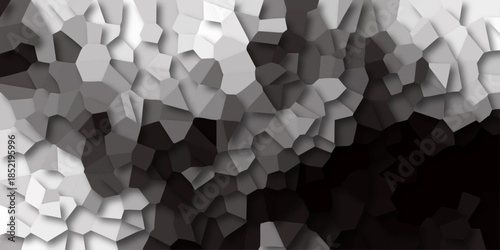 Monochromatic Abstract Geometric Mosaic with Gradient Shading and Depth Effect background pattern