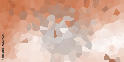 Warm Terracotta and White Abstract Geometric Crystal Mosaic with Soft Light and Shadow Play background