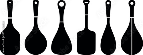 Six Kitchen Utensils Silhouettes